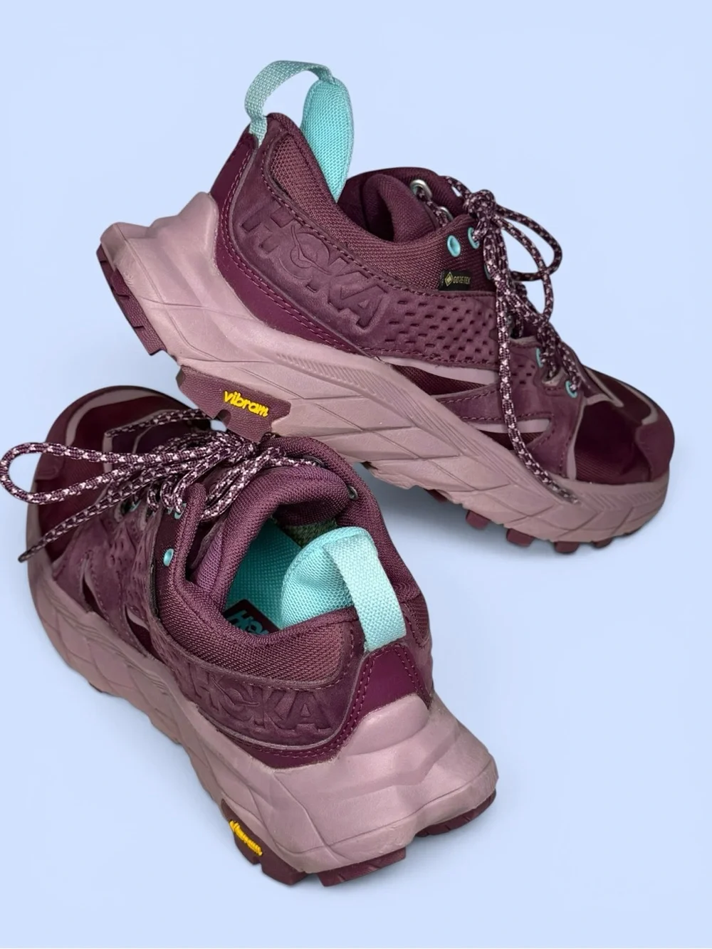HOKA Anacapa Low GTX Gore-Tex Hiking Shoes Women’s US 6B Grape Wine/Elderberry